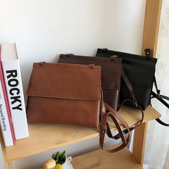 Women's PU Leather Retro Flip Shoulder Bag Soft Leather