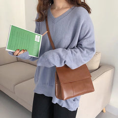 Women's PU Leather Retro Flip Shoulder Bag Soft Leather