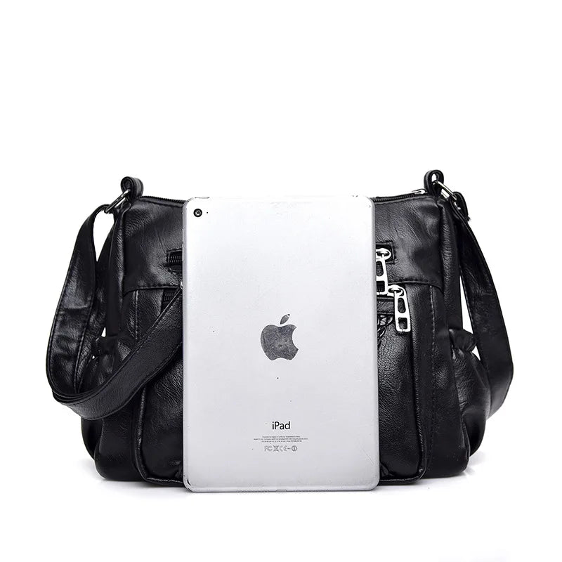 Women's Bags PU Leather Soft Shoulder Handbags Large Capacity Diagonal Mom Bags