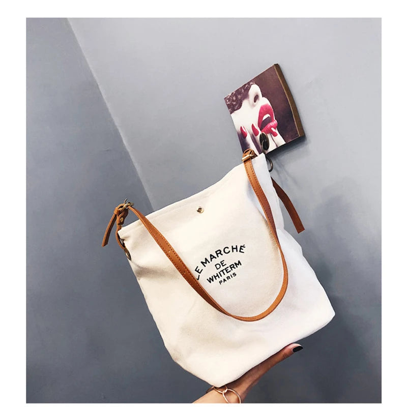 Women's Canvas Bag Messenger Bag Large Capacity Single Shoulder Bag