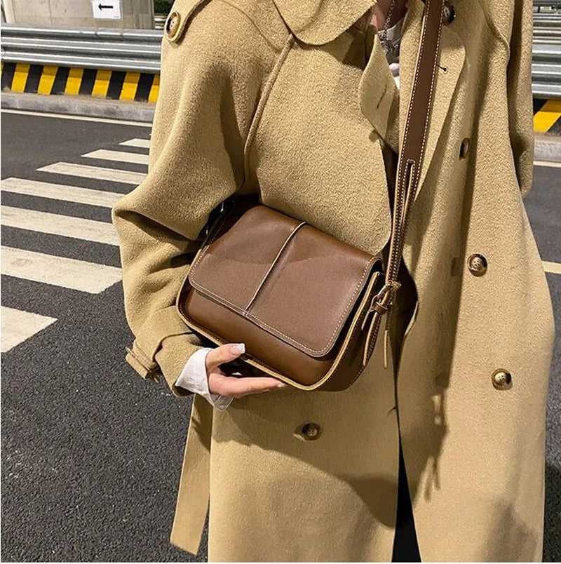 Retro PU Leather Hobo Shoulder Bag for Women