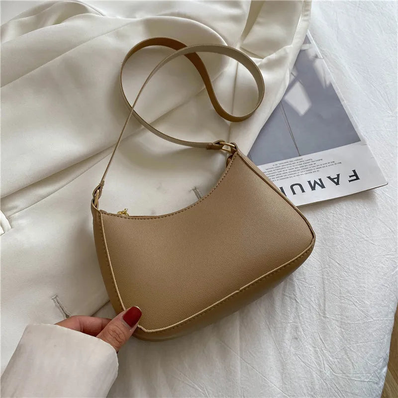 Vintage PU Leather Shoulder Bag Women Handbags