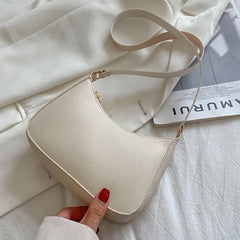 Women's Retro PU Leather Messenger Tote Bag Casual Underarm Hobos Handbag