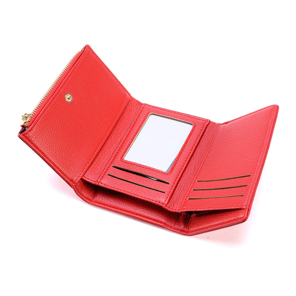 Women's Short Wallet Tri-Fold Large Capacity Lightweight