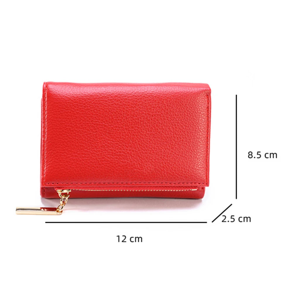 Women's Short Wallet Tri-Fold Large Capacity Lightweight