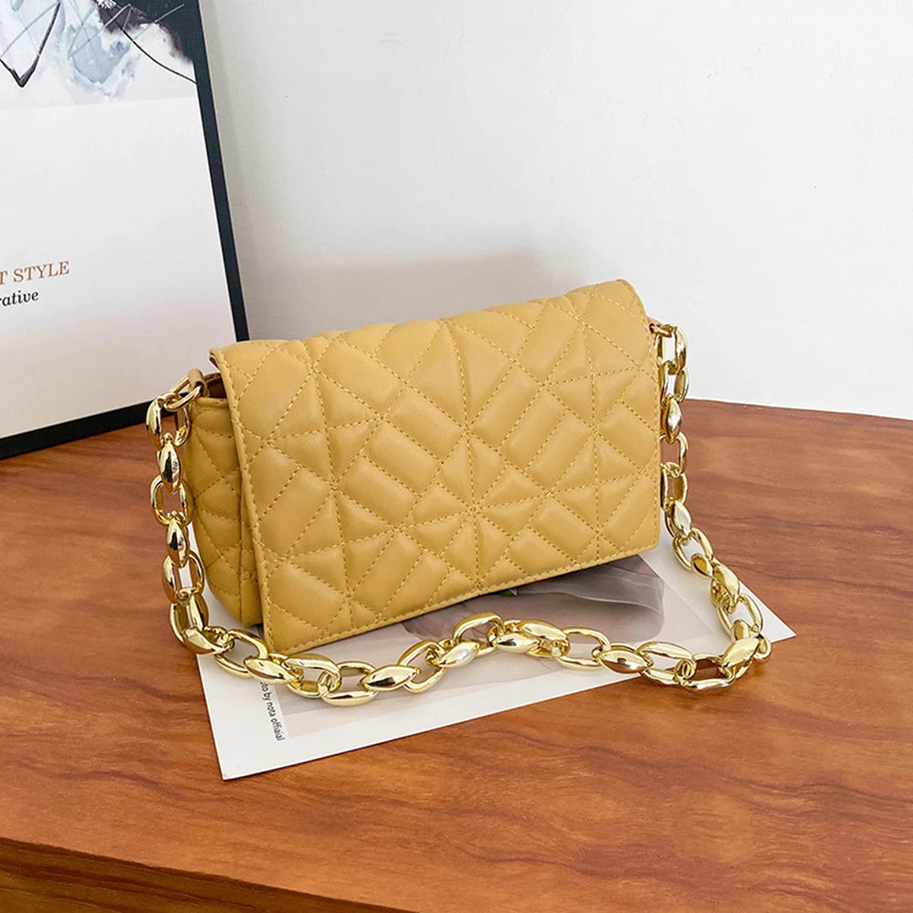 Quilted Shoulder Handbag Chain Purse Clutch Bag Women's Hand Bag