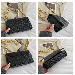 Quilted Shoulder Handbag Chain Purse Clutch Bag Women's Hand Bag