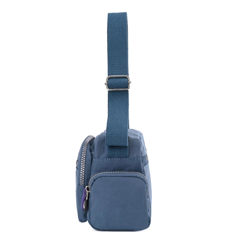Women's CrossBody Bag Small Square Handbag Messenger Bag Nylon Purse