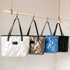Women's Padded Handbag PU Leather Shoulder Bag Shopper Tote Bags