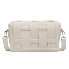 Woven Handbag Leather Shoulder Bags For Women Lady Purse Messenger bag