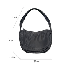 Nylon Hobos Bag Ladies Small Shoulder Bags with Zipper Top Handle Handbags