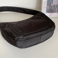 Nylon Hobos Bag Ladies Small Shoulder Bags with Zipper Top Handle Handbags
