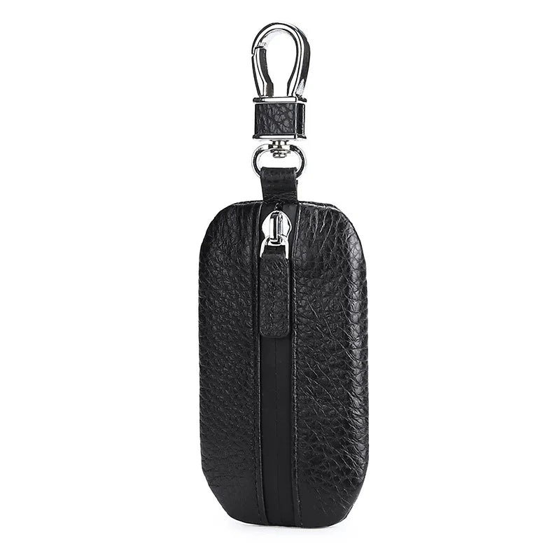 Leather Car Key Bag Waterproof Zipper Universal Key Set
