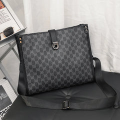 Men's Large Capacity Laptop Bag Waterproof Leather Shoulder Bag