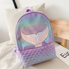 Glitter Mermaid Backpack Girls School Book Bag Rucksack Travel
