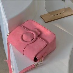 Cherry Powder One Shoulder Crossbody Handbag Girl Heart Macaron