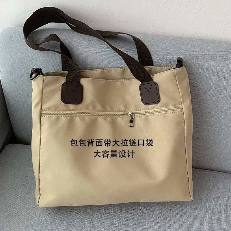 Large Capacity Nylon Messenger Bag for Women - Durable and Stylish
