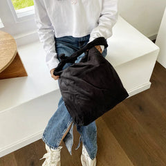 Nylon Women's Tote Handbags Retro Solid Ladies Messenger Shoulder Underarm Bag
