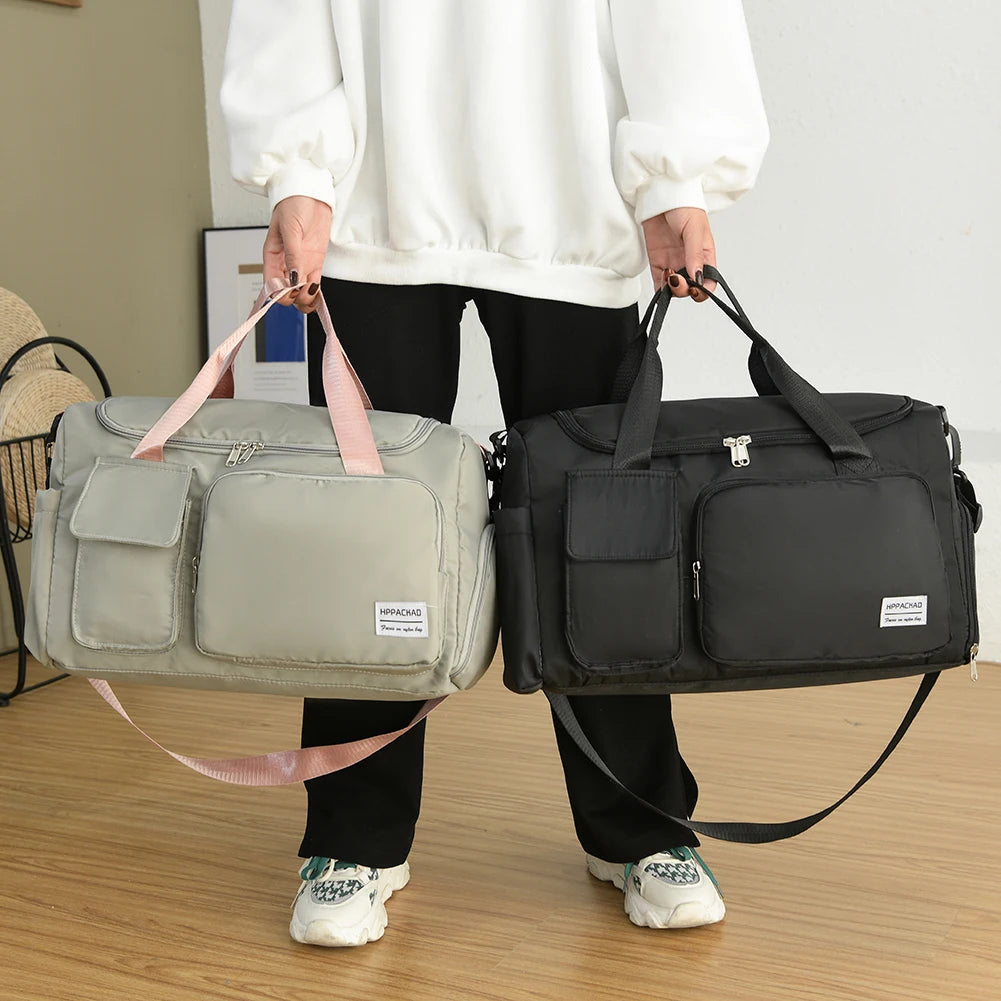 Waterproof Oxford Gym Bag Large Cap Training Fitness Shoulder Handbag