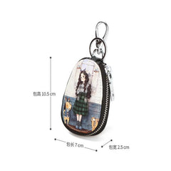 Women Girls Key Bag PU Leather Key Wallets Car Key Holder Case