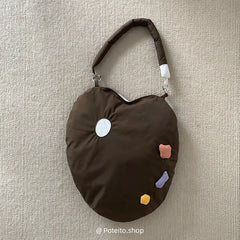 Quilted Feather Pattern Shoulder Bag for Women