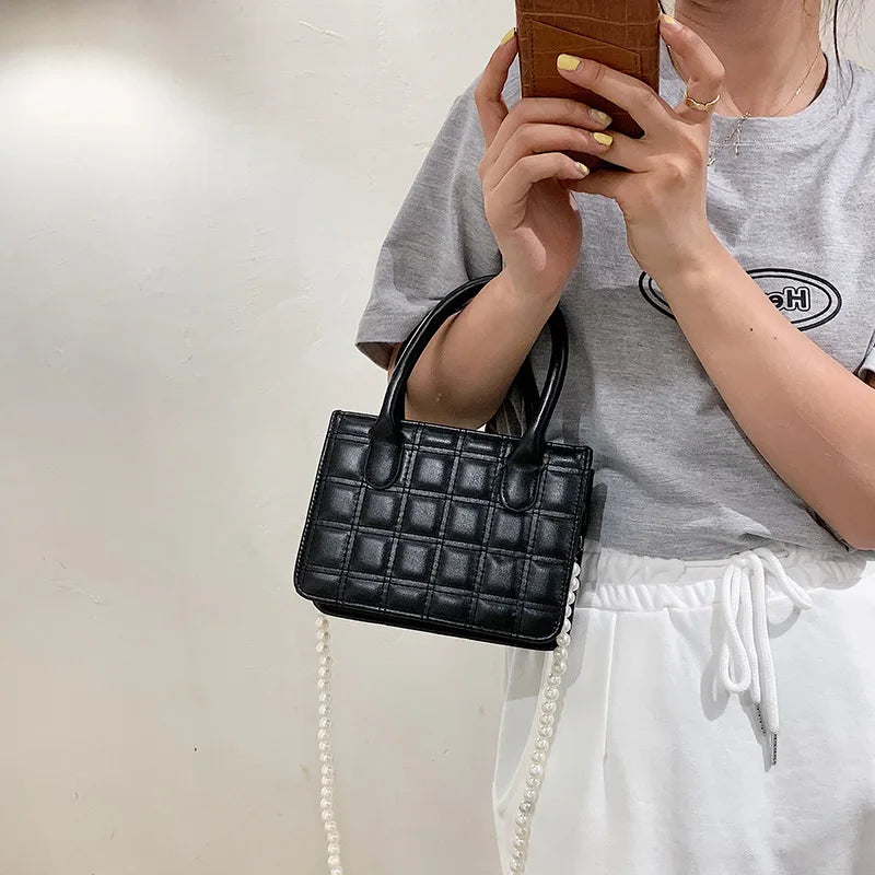 Plaid Pattern Shoulder Bags Women Crossbody Small Square Bag