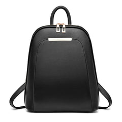 Real Cow Leather Silver Women Backpack Girls Book Bag