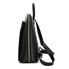 Real Cow Leather Silver Women Backpack Girls Book Bag