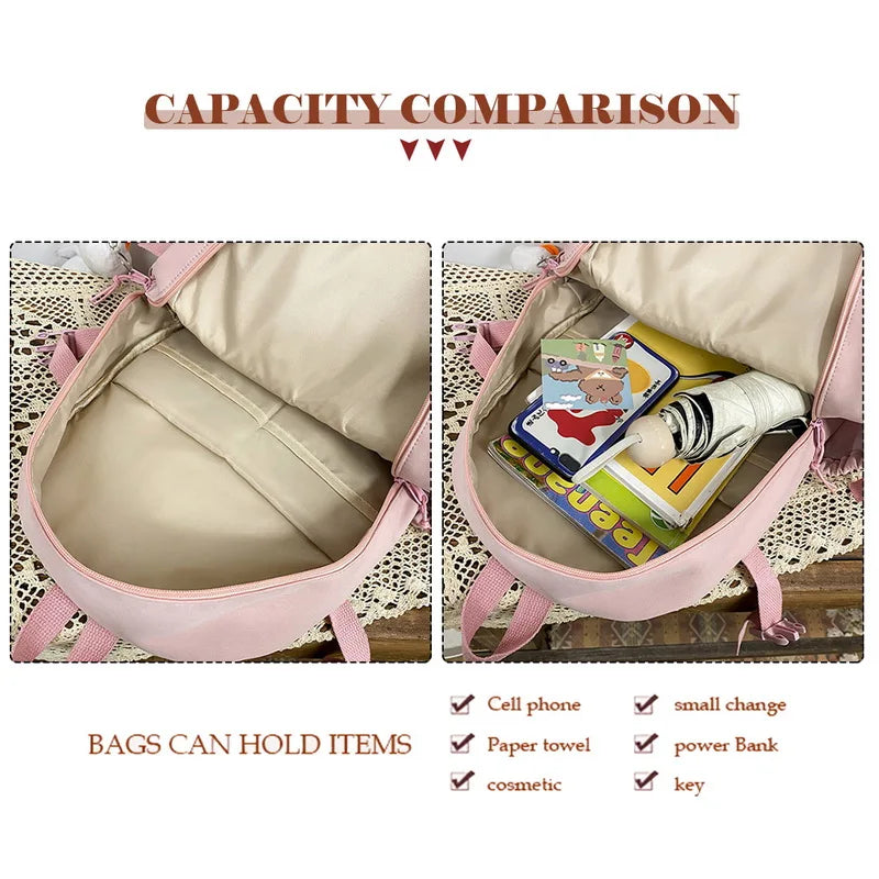 Preppy Lovely Waterproof Candy Colors Backpack for Women