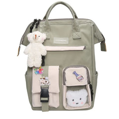 Preppy Purple Backpack Women Waterproof Candy Colors Fancy High School Bags