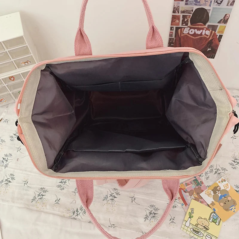 Preppy Purple Backpack Women Waterproof Candy Colors Backpacks