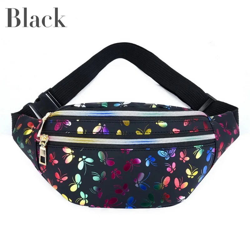 Colorful Waist Bag Women Fanny Pack Girls Bum Bag Travel Kids