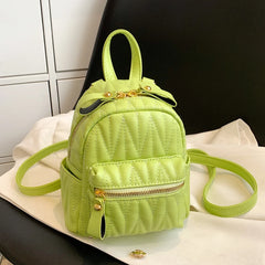 Quilted Mini Women Backpack Small Travel Bagpack Teenager Girls Bags