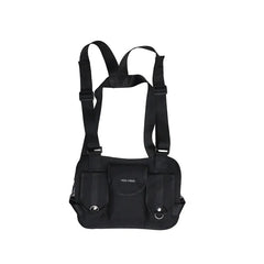 Plaid Techwear Vest Chest Bag Street Waist Backpack