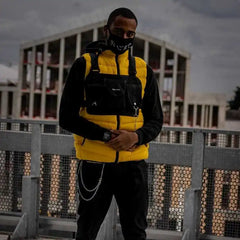 Plaid Techwear Vest Chest Bag Street Waist Backpack