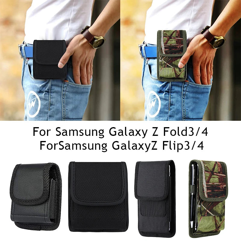 Retro Men Phone Pouch Classic Belt Bag Hanging Waist Storage Belt Clip Pouch