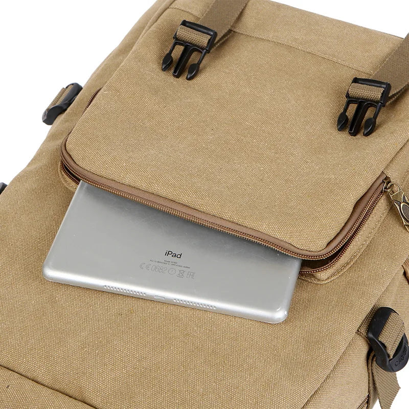 Retro Men's Casual Backpack Student College School Backpack