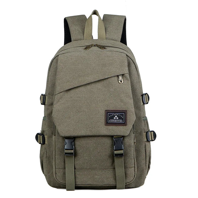 Retro Men's Casual Backpack Student College School Backpack