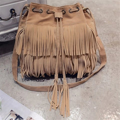 Retro Suede Fringe Women Messenger Bags Tassel Shoulder Handbags