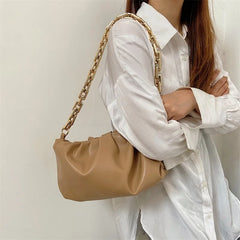 Retro Women Dumplings Messenger Bag Chain
