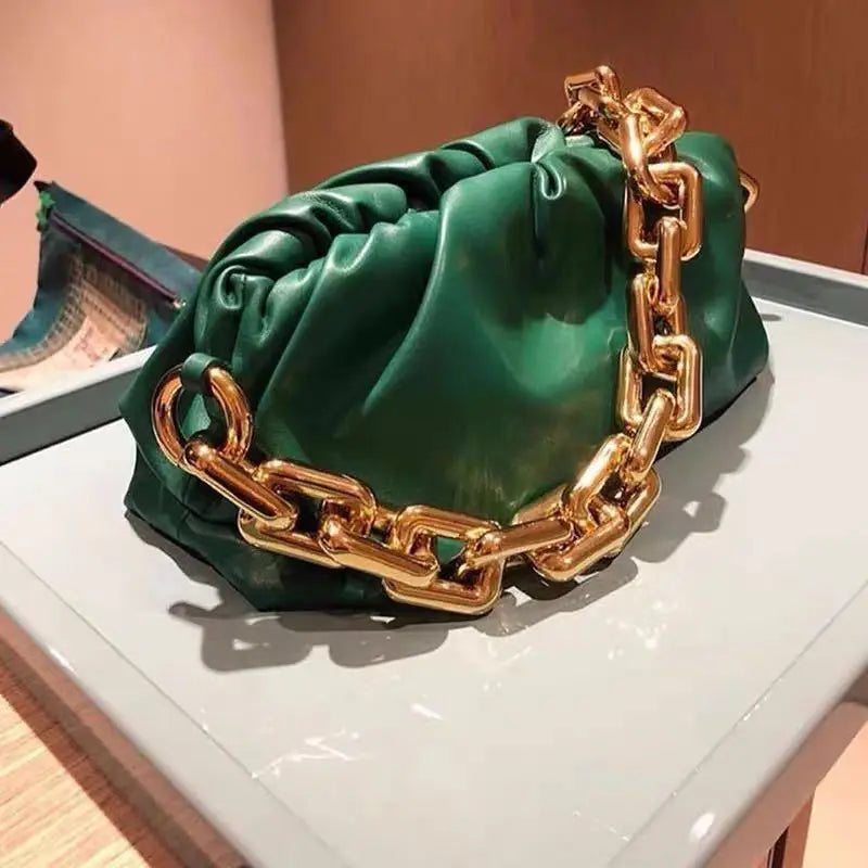 Retro Women Dumplings Messenger Bag Chain