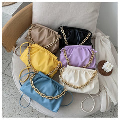 Retro Women Dumplings Messenger Bag Chain