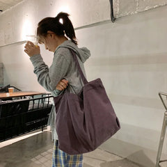 Retro Corduroy One Shoulder Women's Bag