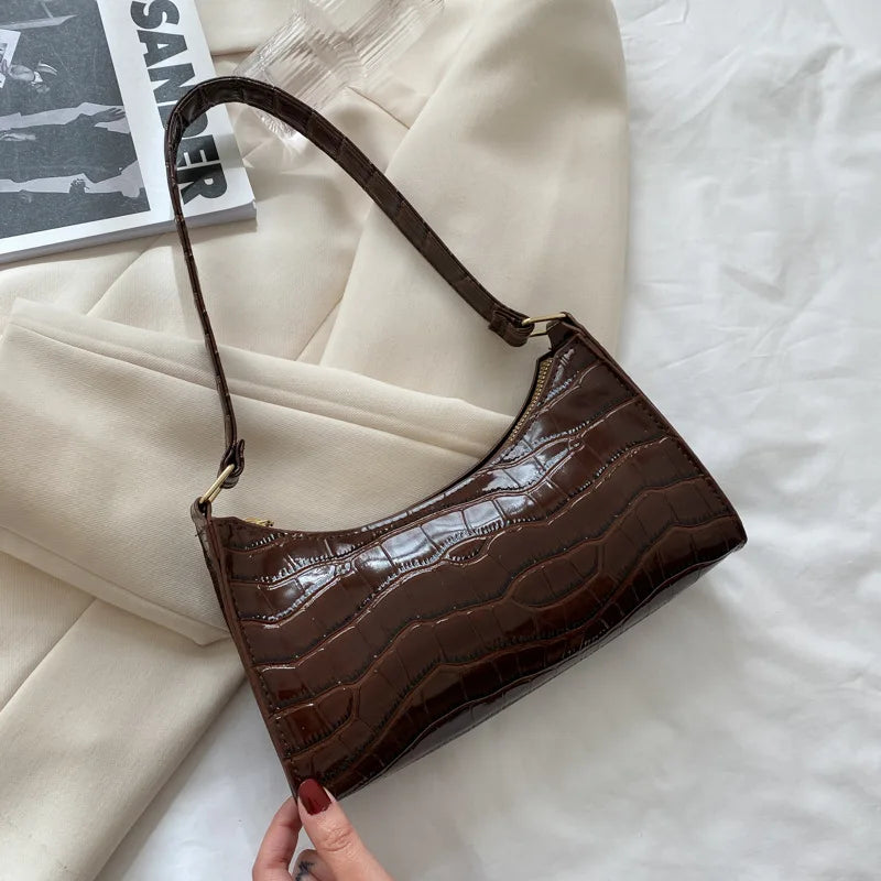 Ruched Summer Crossbody Bag PU Leather Women's Shoulder Bag Solid Female Bag