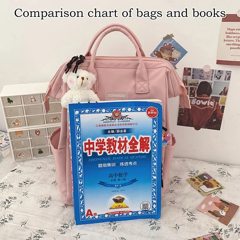 Teenagers Girls Ring Bag Travel Bags Laptop Backpack Women Notebook