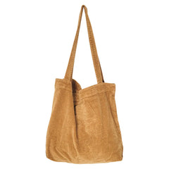 Corduroy Shopper Bag for Women Girls Canvas Shoulder Tote Bag