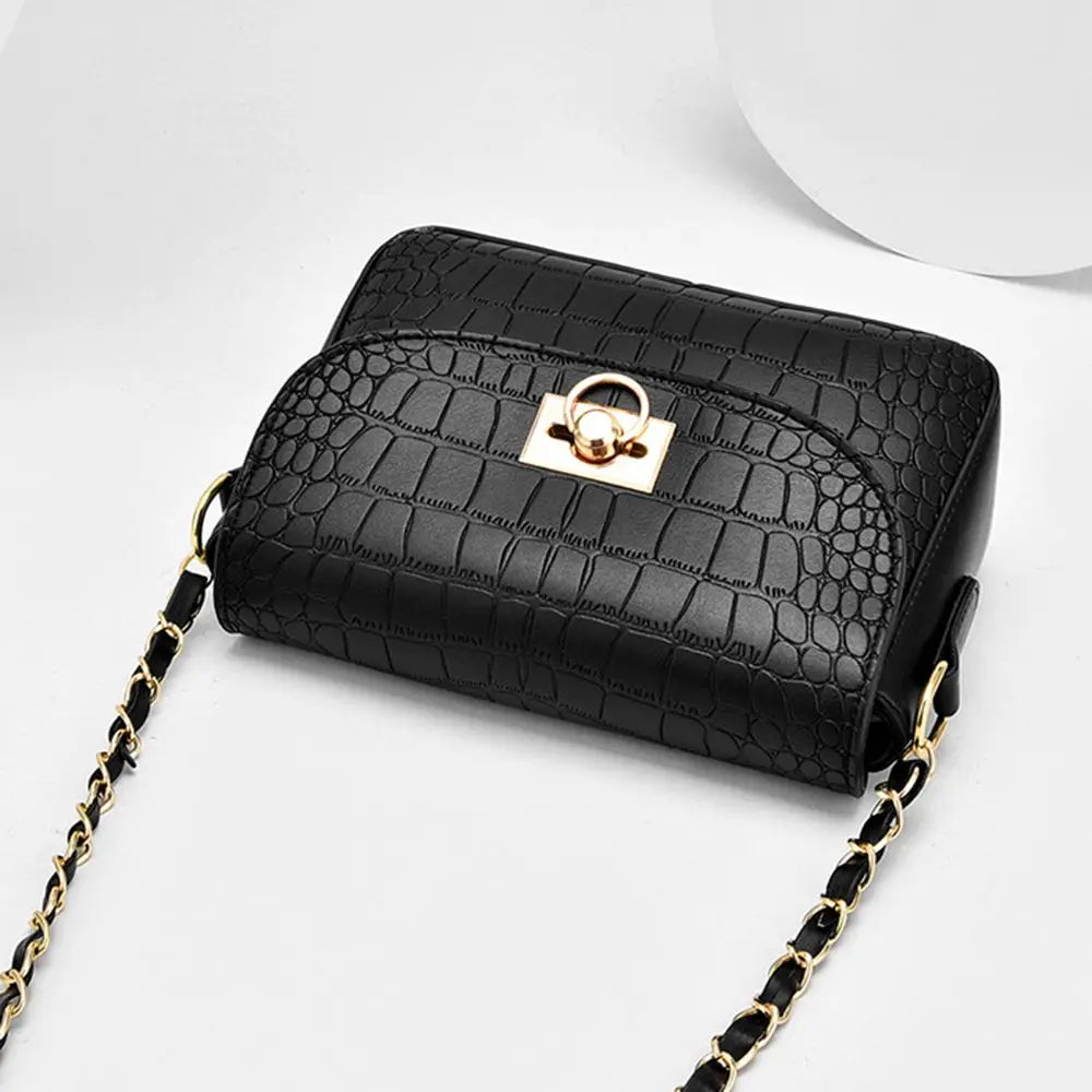 Crocodile Pattern Shoulder Messenger Bag for Women