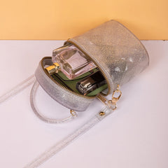 Bling Silver Mini Shoulder Bag for Women Crossbody Handbags