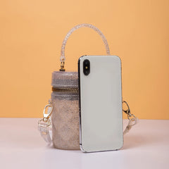 Bling Silver Mini Shoulder Bag for Women Crossbody Handbags