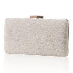 Women Shining Fabric Evening Bag Champagne Party Wedding Clutch Purse
